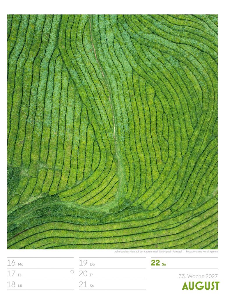 Weitere Ansicht: Welt von Oben Wochenplaner Luftbild-Kalender 2027 | Ackermann Kunstverlag GmbH
