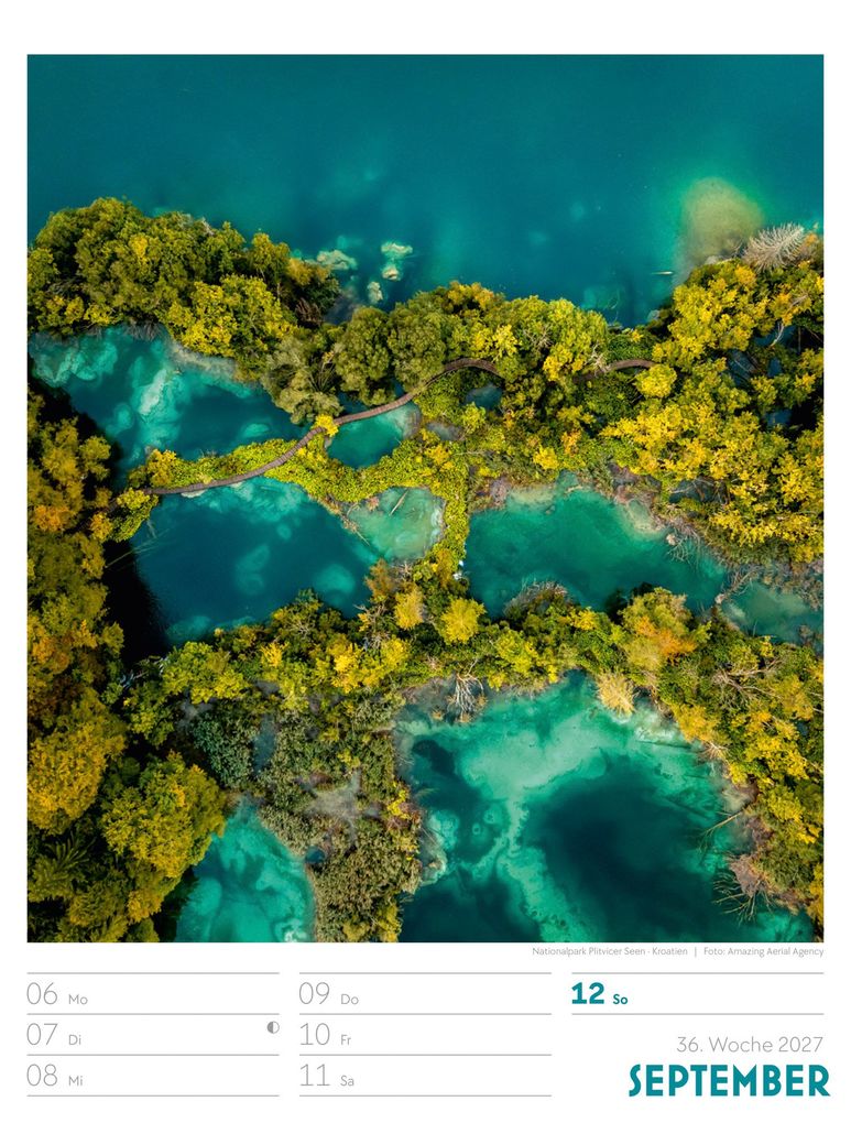 Weitere Ansicht: Welt von Oben Wochenplaner Luftbild-Kalender 2027 | Ackermann Kunstverlag GmbH