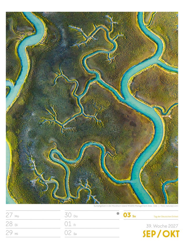 Weitere Ansicht: Welt von Oben Wochenplaner Luftbild-Kalender 2027 | Ackermann Kunstverlag GmbH