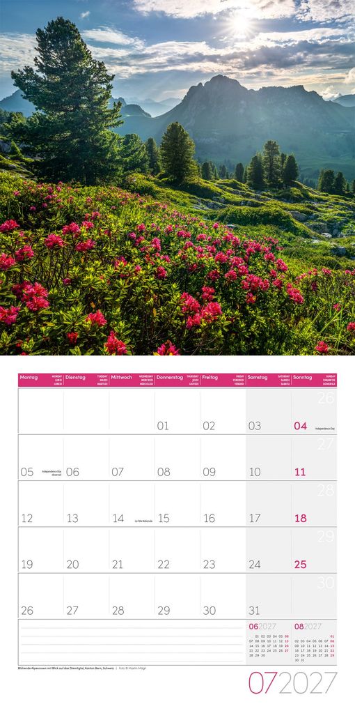 Weitere Ansicht: Alpen Kalender 2027 - 30x30 - Art12 | Ackermann Kunstverlag GmbH