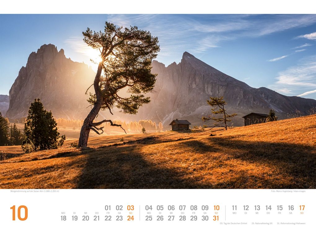 Weitere Ansicht: Südtirol ReiseLust Kalender 2027 | von Bozen bis zu den drei Zinnen | Ackermann Kunstverlag GmbH