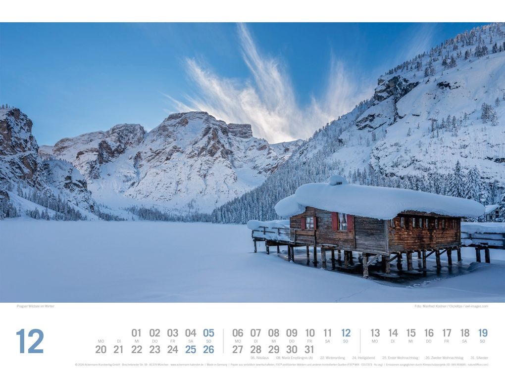 Weitere Ansicht: Südtirol ReiseLust Kalender 2027 | von Bozen bis zu den drei Zinnen | Ackermann Kunstverlag GmbH
