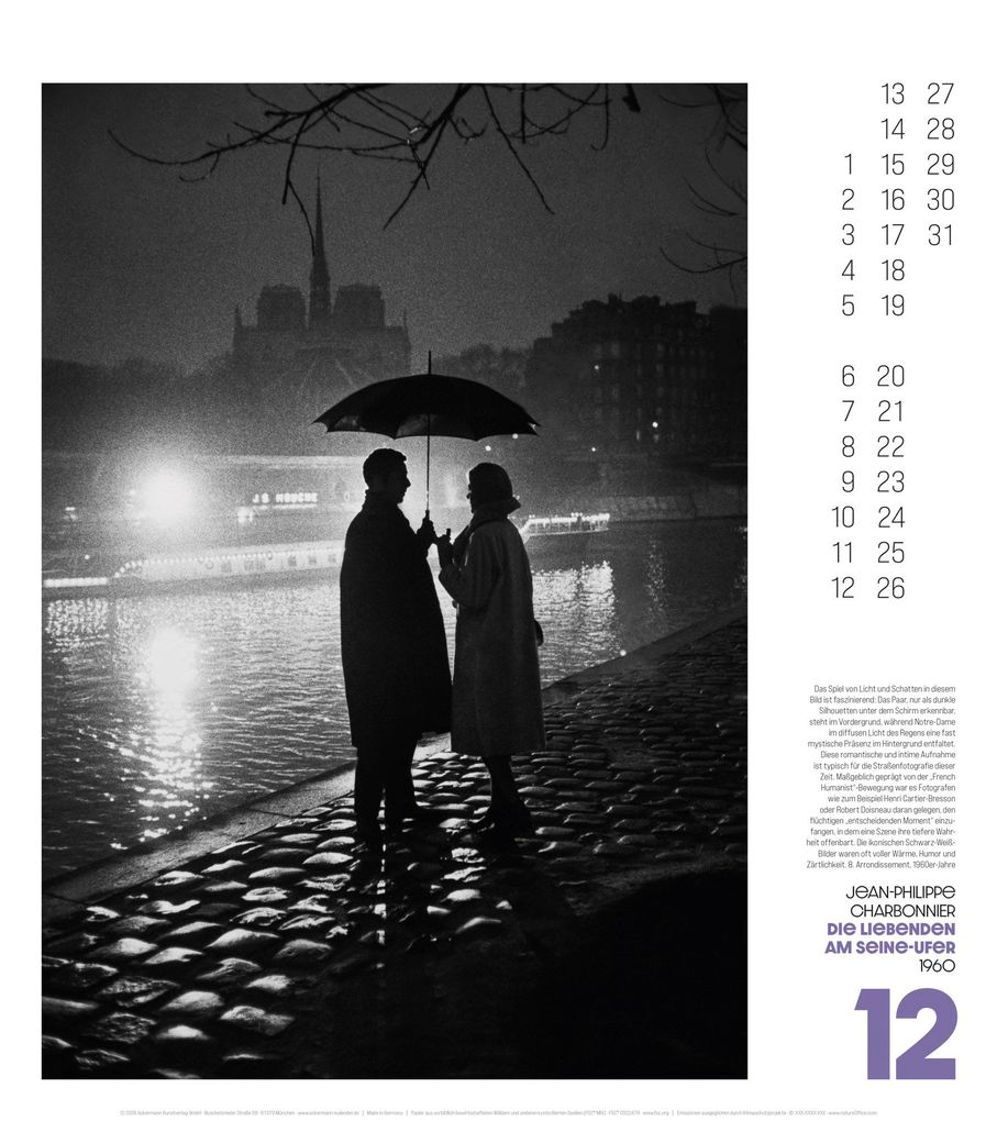 Weitere Ansicht: Paris, mon Amour Kalender 2027 | Ackermann Kunstverlag GmbH