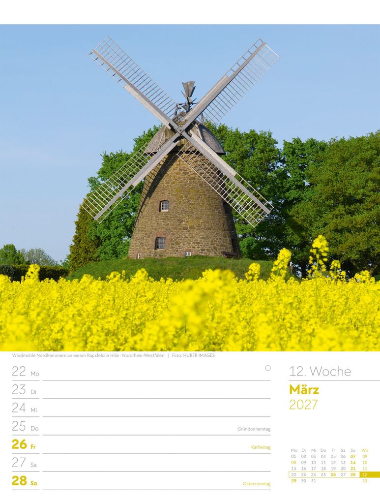 Weitere Ansicht: Malerisches Deutschland Wochenplaner Kalender 2027 | Ackermann Kunstverlag GmbH