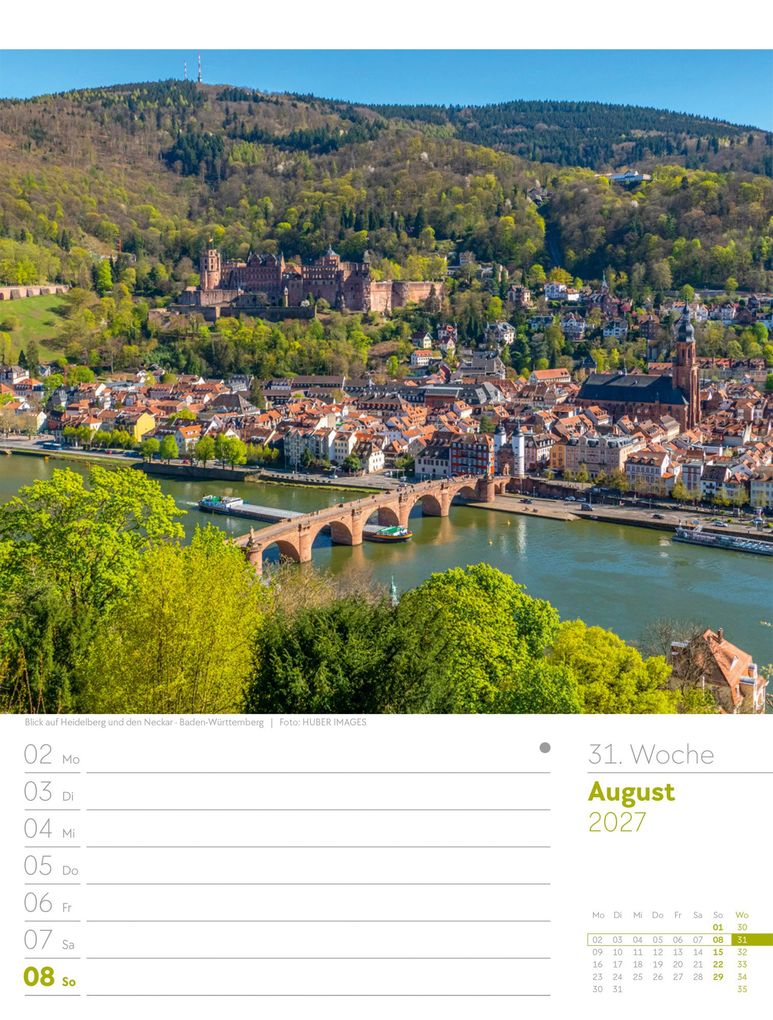 Weitere Ansicht: Malerisches Deutschland Wochenplaner Kalender 2027 | Ackermann Kunstverlag GmbH