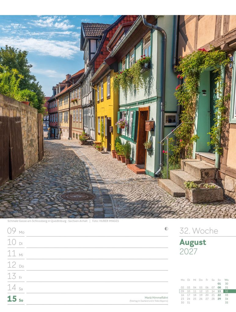 Weitere Ansicht: Malerisches Deutschland Wochenplaner Kalender 2027 | Ackermann Kunstverlag GmbH