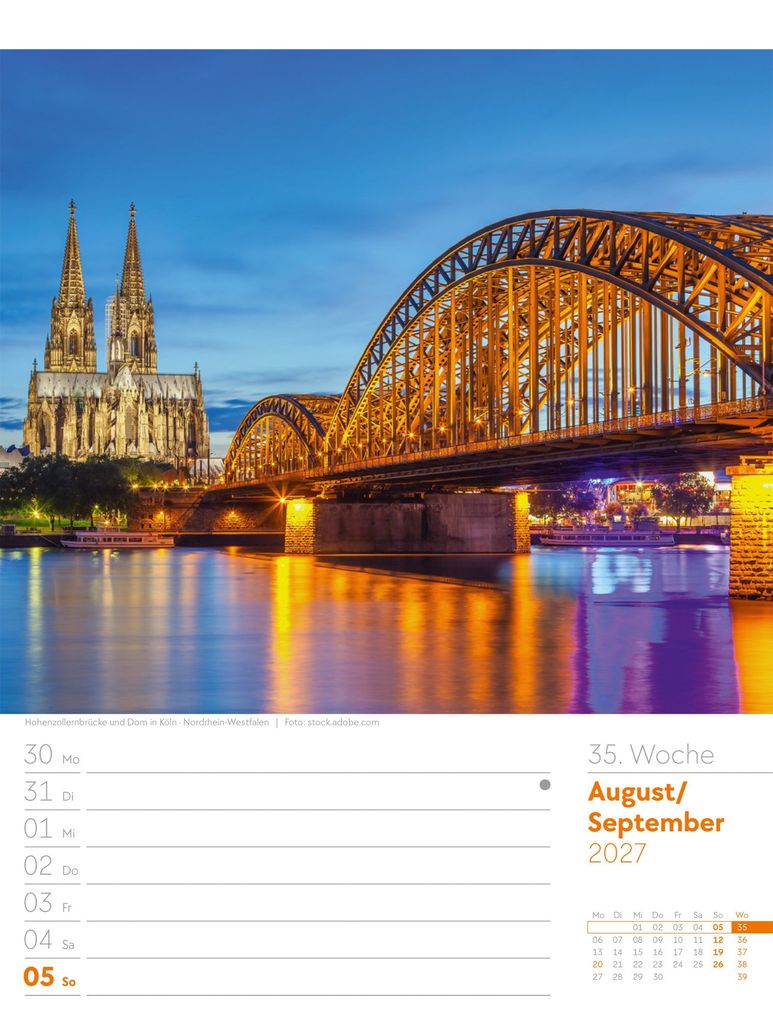Weitere Ansicht: Malerisches Deutschland Wochenplaner Kalender 2027 | Ackermann Kunstverlag GmbH