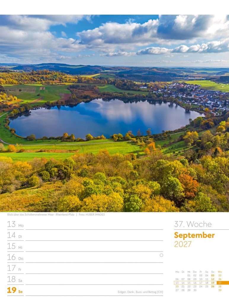 Weitere Ansicht: Malerisches Deutschland Wochenplaner Kalender 2027 | Ackermann Kunstverlag GmbH