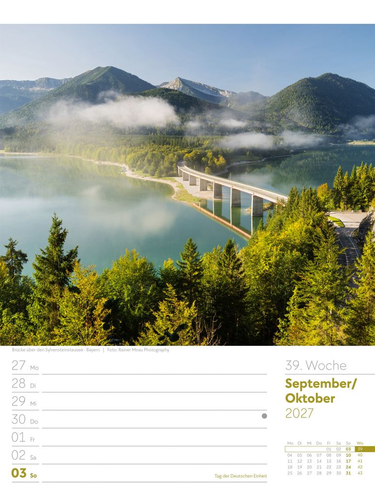 Weitere Ansicht: Malerisches Deutschland Wochenplaner Kalender 2027 | Ackermann Kunstverlag GmbH