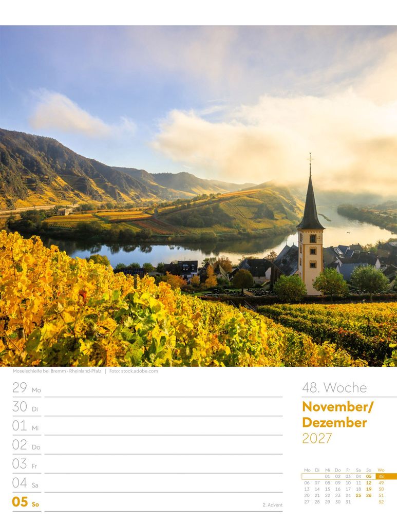 Weitere Ansicht: Malerisches Deutschland Wochenplaner Kalender 2027 | Ackermann Kunstverlag GmbH