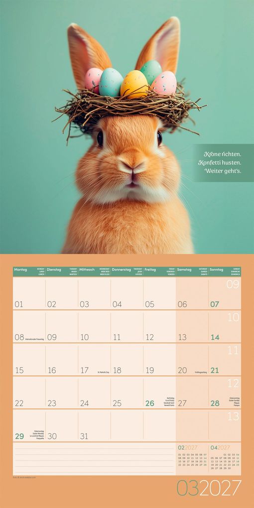 Weitere Ansicht: Alles wird gut Kalender 2027 - 30x30 - Art12 | Ackermann Kunstverlag GmbH