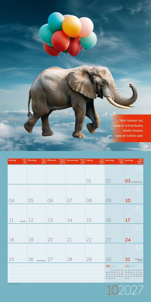 Weitere Ansicht: Alles wird gut Kalender 2027 - 30x30 - Art12 | Ackermann Kunstverlag GmbH