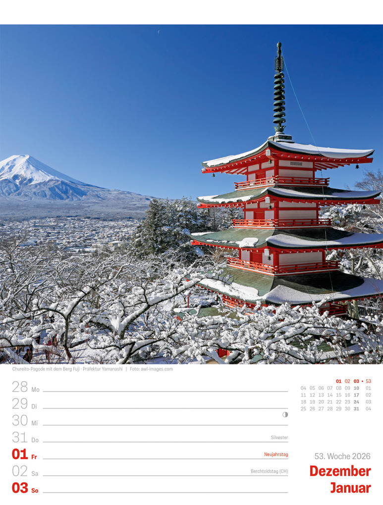 Weitere Ansicht: Japan Wochenplaner Kalender 2027 | Das Land der aufgehenden Sonne | Ackermann Kunstverlag GmbH