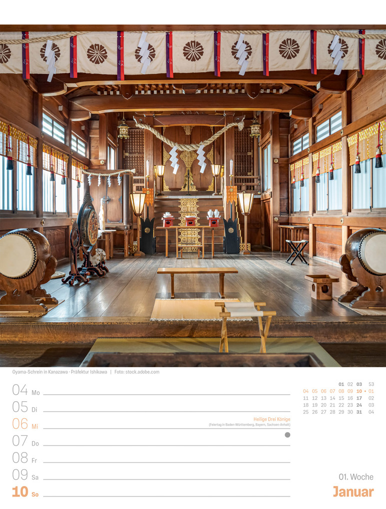 Weitere Ansicht: Japan Wochenplaner Kalender 2027 | Das Land der aufgehenden Sonne | Ackermann Kunstverlag GmbH