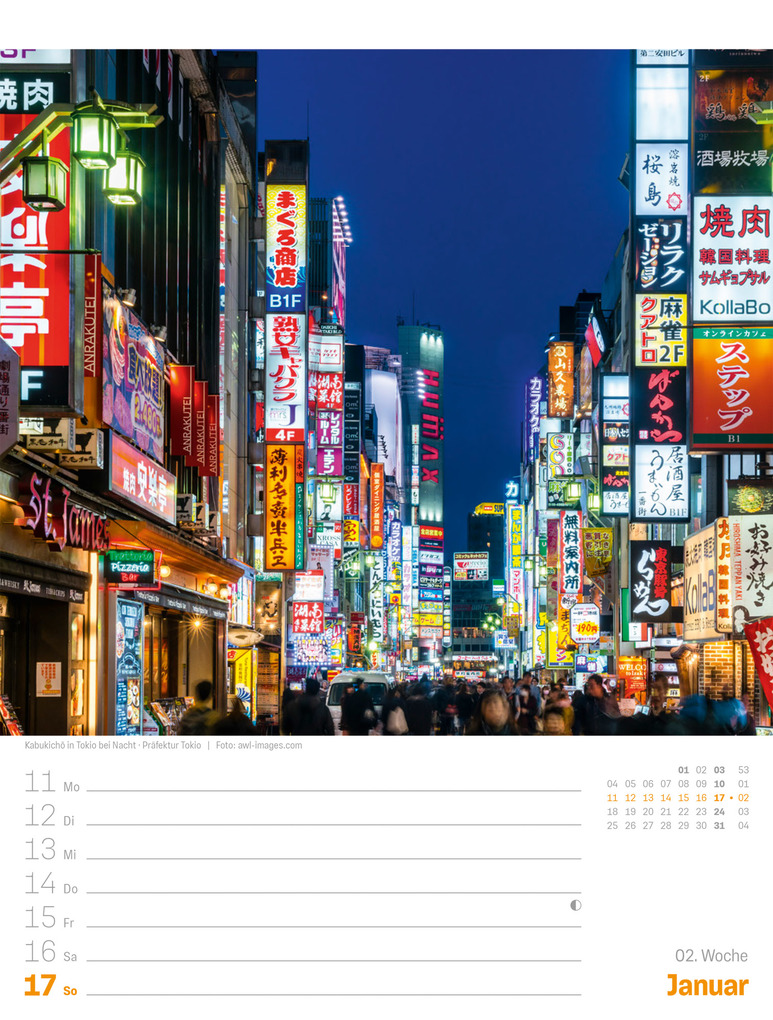 Weitere Ansicht: Japan Wochenplaner Kalender 2027 | Das Land der aufgehenden Sonne | Ackermann Kunstverlag GmbH