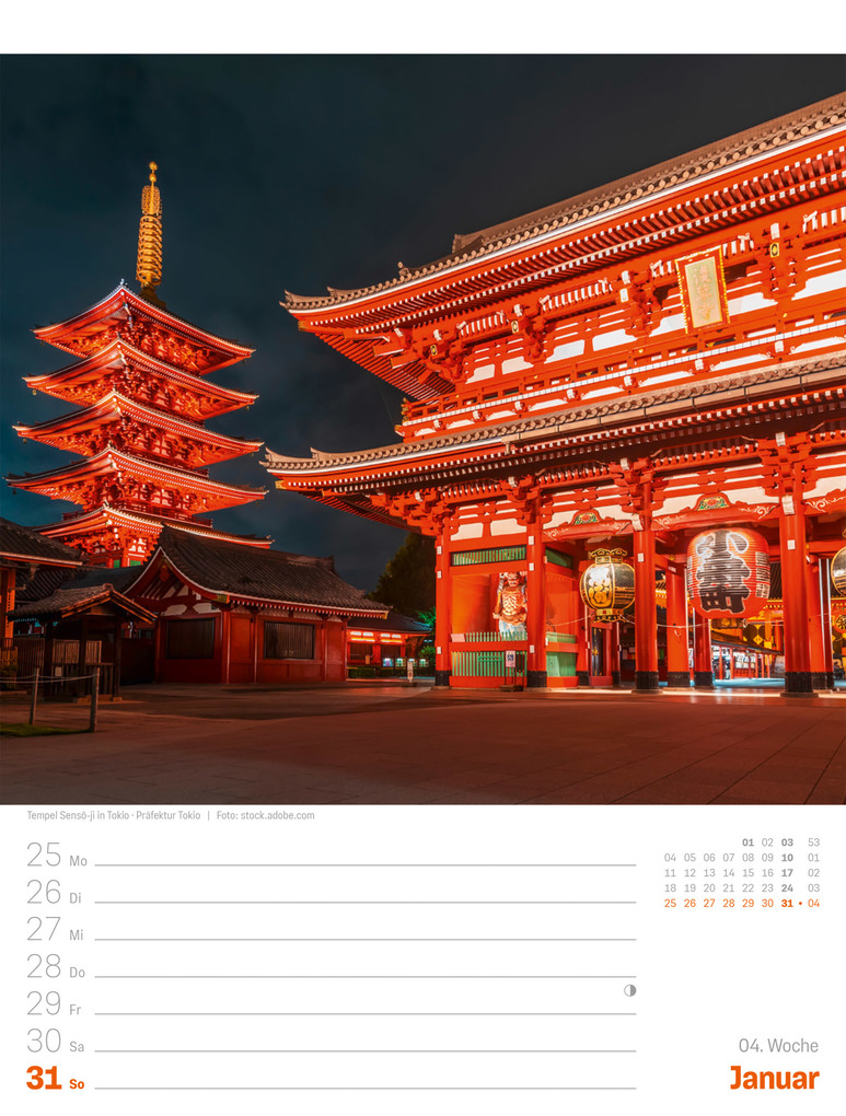 Weitere Ansicht: Japan Wochenplaner Kalender 2027 | Das Land der aufgehenden Sonne | Ackermann Kunstverlag GmbH