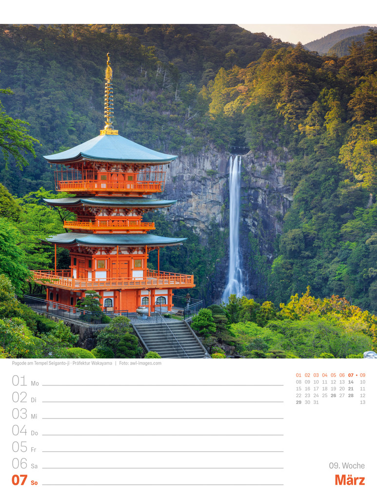 Weitere Ansicht: Japan Wochenplaner Kalender 2027 | Das Land der aufgehenden Sonne | Ackermann Kunstverlag GmbH