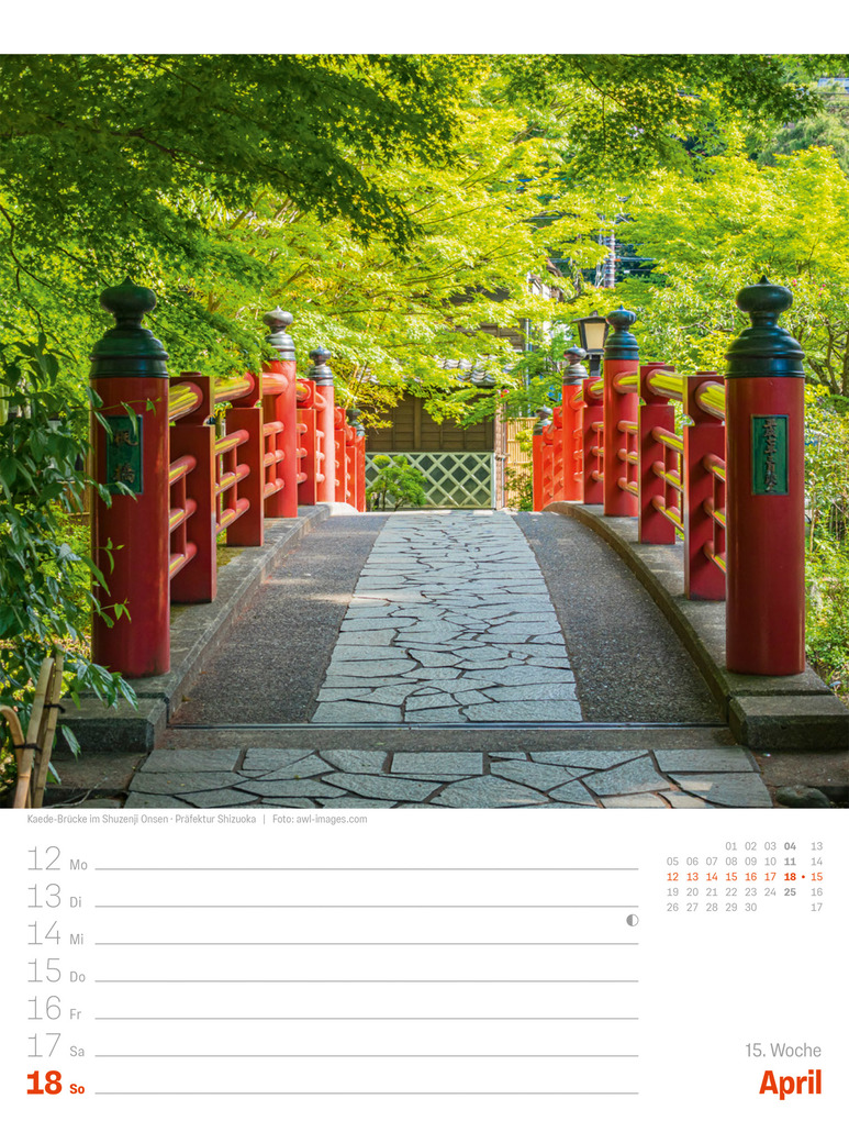 Weitere Ansicht: Japan Wochenplaner Kalender 2027 | Das Land der aufgehenden Sonne | Ackermann Kunstverlag GmbH