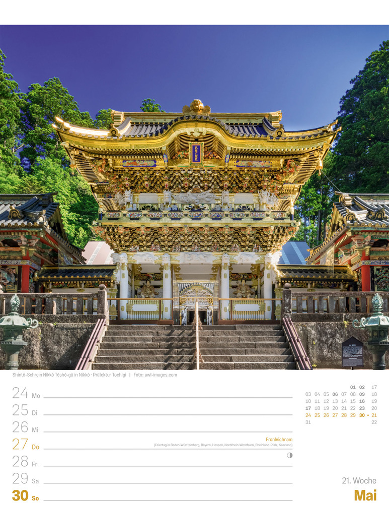 Weitere Ansicht: Japan Wochenplaner Kalender 2027 | Das Land der aufgehenden Sonne | Ackermann Kunstverlag GmbH