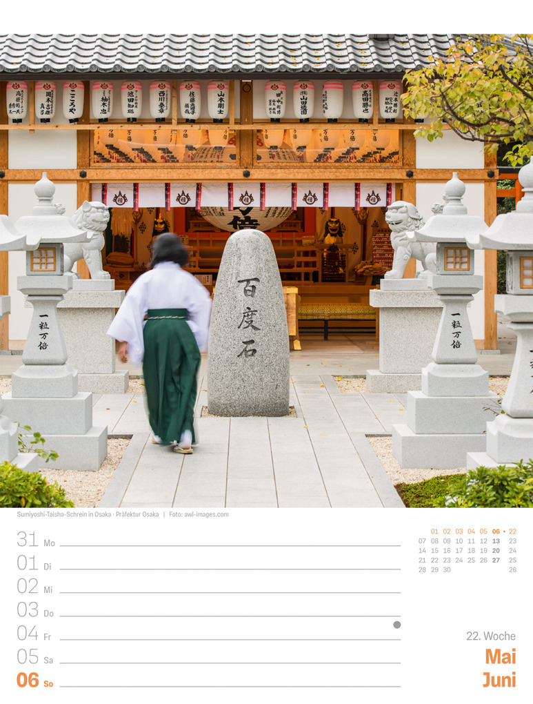 Weitere Ansicht: Japan Wochenplaner Kalender 2027 | Das Land der aufgehenden Sonne | Ackermann Kunstverlag GmbH