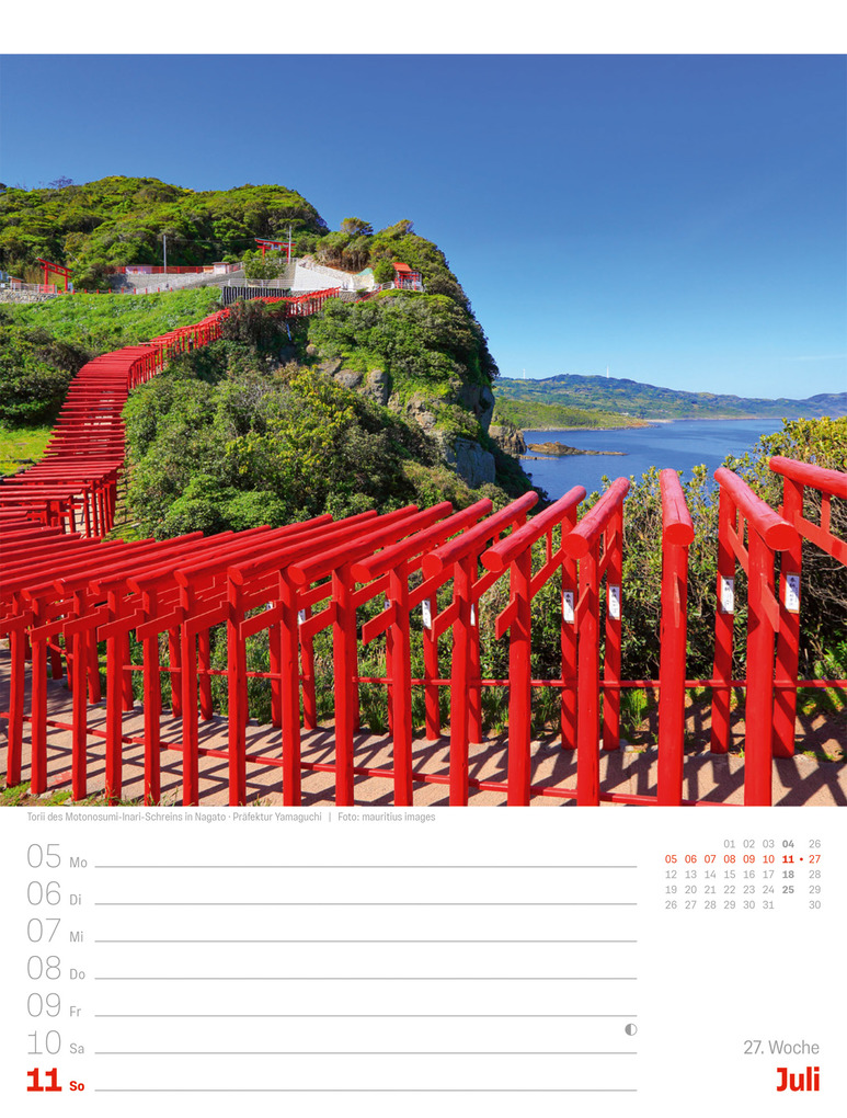 Weitere Ansicht: Japan Wochenplaner Kalender 2027 | Das Land der aufgehenden Sonne | Ackermann Kunstverlag GmbH
