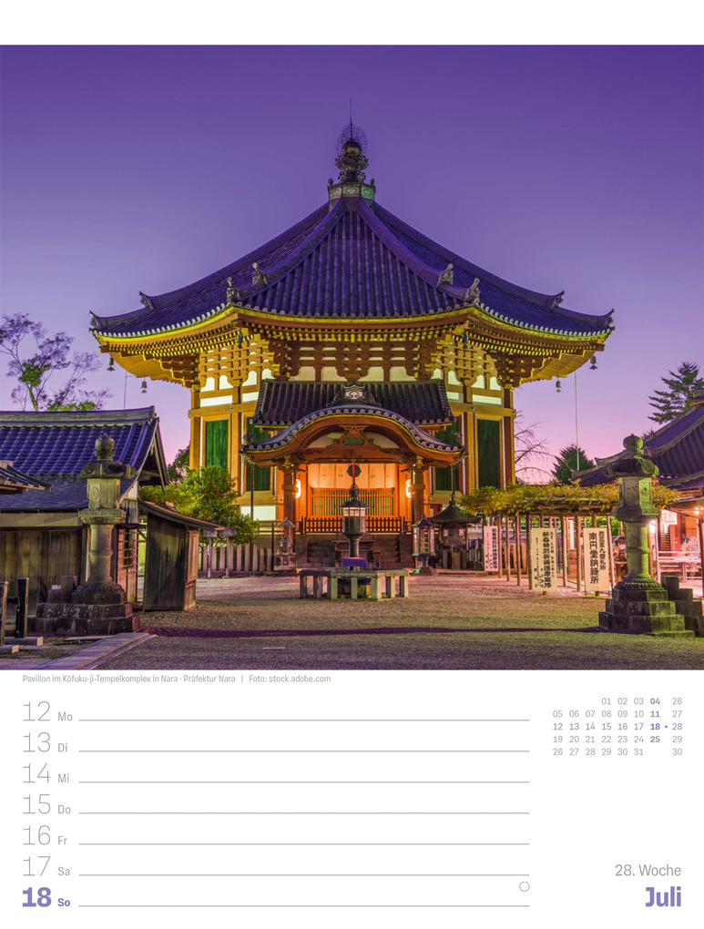 Weitere Ansicht: Japan Wochenplaner Kalender 2027 | Das Land der aufgehenden Sonne | Ackermann Kunstverlag GmbH
