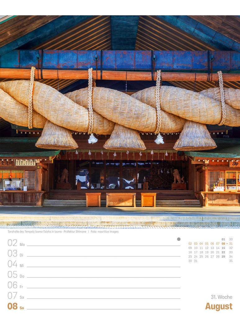 Weitere Ansicht: Japan Wochenplaner Kalender 2027 | Das Land der aufgehenden Sonne | Ackermann Kunstverlag GmbH