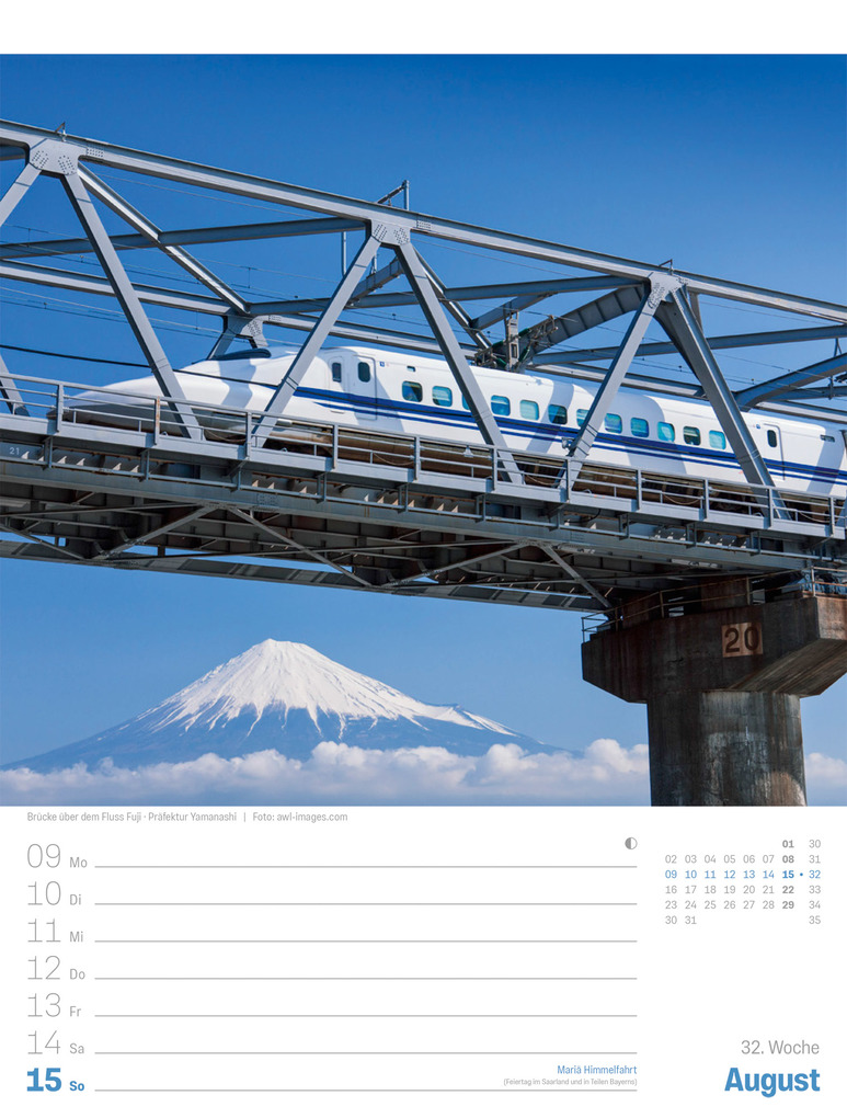 Weitere Ansicht: Japan Wochenplaner Kalender 2027 | Das Land der aufgehenden Sonne | Ackermann Kunstverlag GmbH