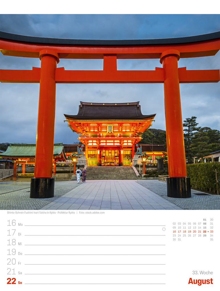 Weitere Ansicht: Japan Wochenplaner Kalender 2027 | Das Land der aufgehenden Sonne | Ackermann Kunstverlag GmbH
