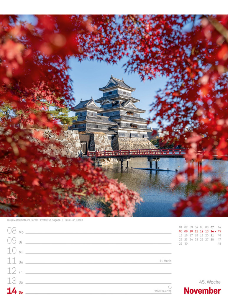 Weitere Ansicht: Japan Wochenplaner Kalender 2027 | Das Land der aufgehenden Sonne | Ackermann Kunstverlag GmbH