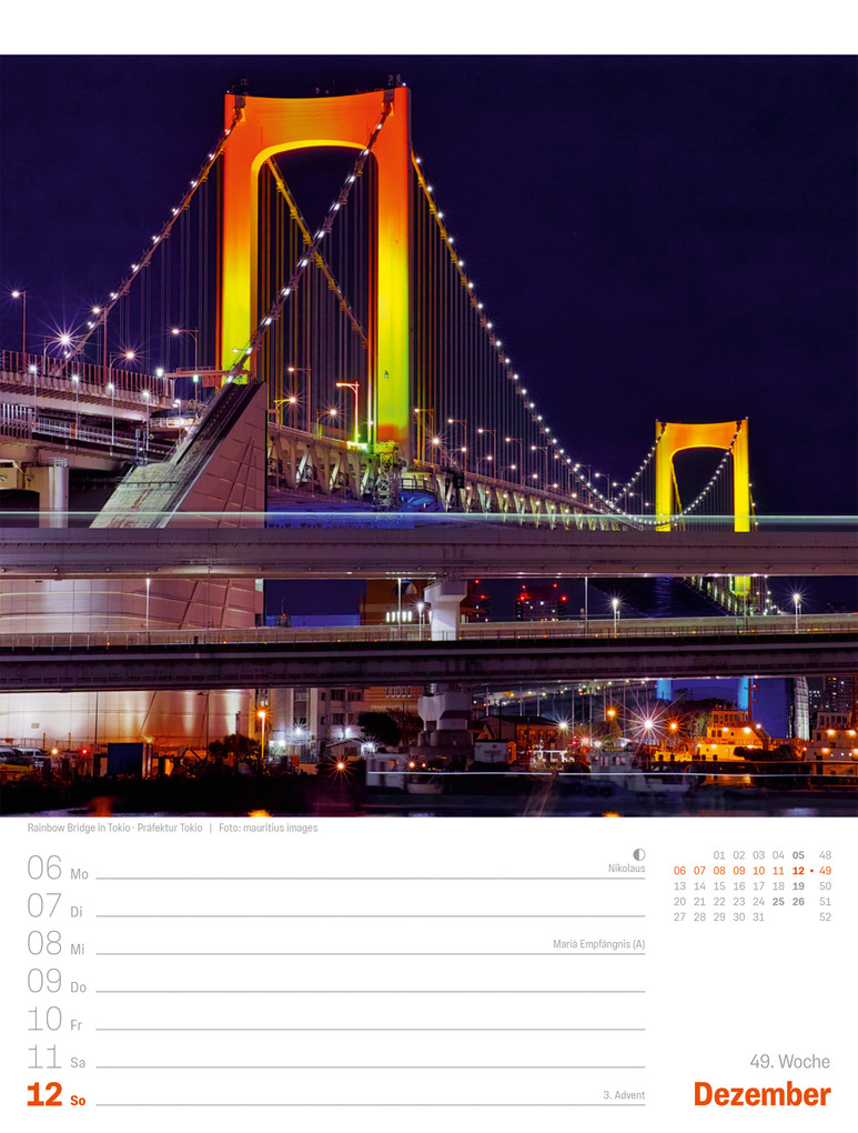 Weitere Ansicht: Japan Wochenplaner Kalender 2027 | Das Land der aufgehenden Sonne | Ackermann Kunstverlag GmbH