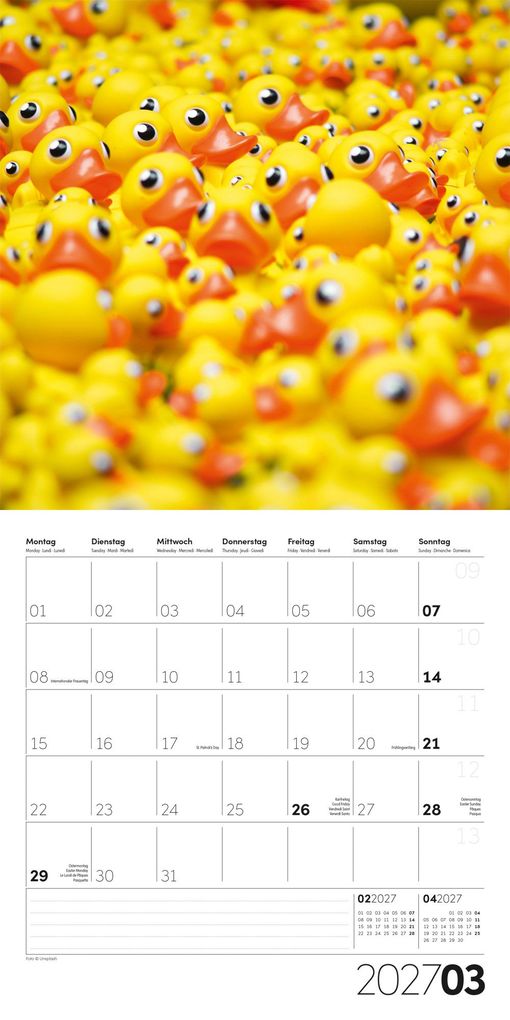 Weitere Ansicht: Die Farbe Gelb Kalender 2027 - 30x30 - Art12 | Ackermann Kunstverlag GmbH