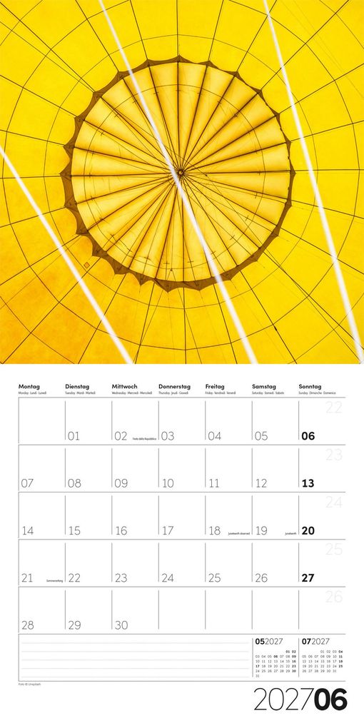 Weitere Ansicht: Die Farbe Gelb Kalender 2027 - 30x30 - Art12 | Ackermann Kunstverlag GmbH