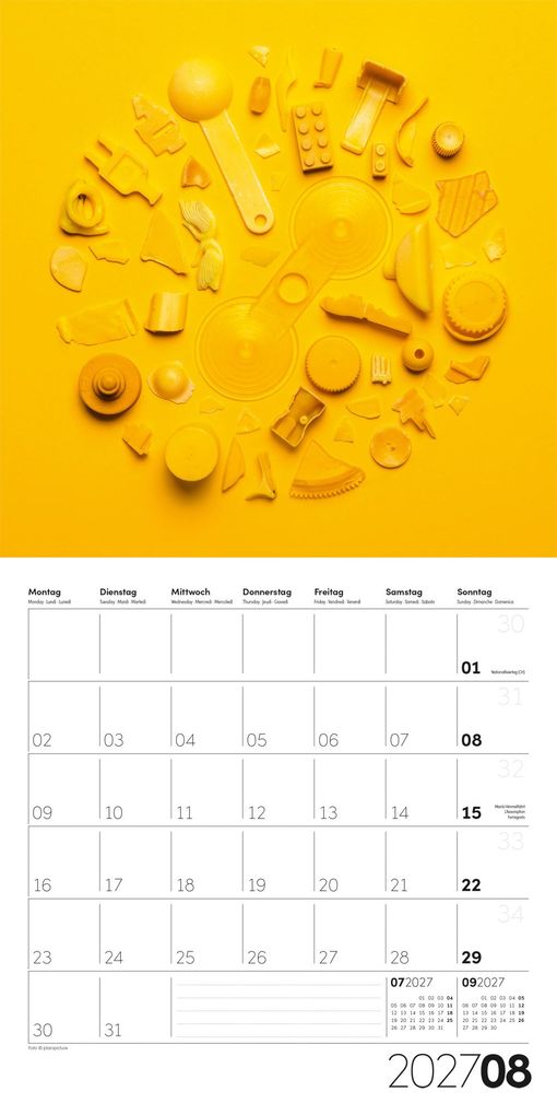 Weitere Ansicht: Die Farbe Gelb Kalender 2027 - 30x30 - Art12 | Ackermann Kunstverlag GmbH