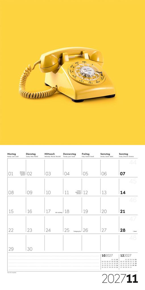 Weitere Ansicht: Die Farbe Gelb Kalender 2027 - 30x30 - Art12 | Ackermann Kunstverlag GmbH