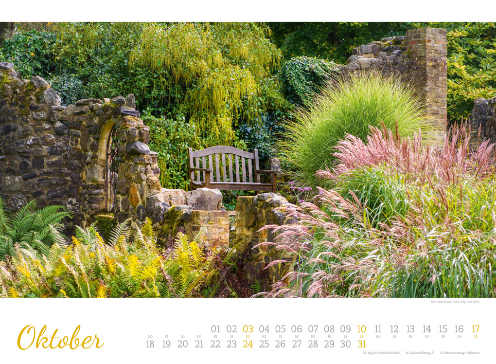 Weitere Ansicht: Zauberhafte Landgärten Kalender 2027 | Ackermann Kunstverlag GmbH