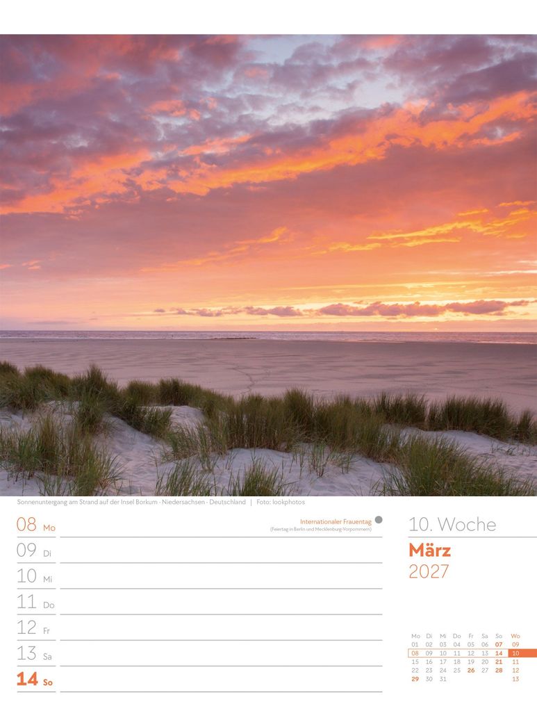 Weitere Ansicht: Am Meer Wochenplaner Kalender 2027 | Ackermann Kunstverlag GmbH