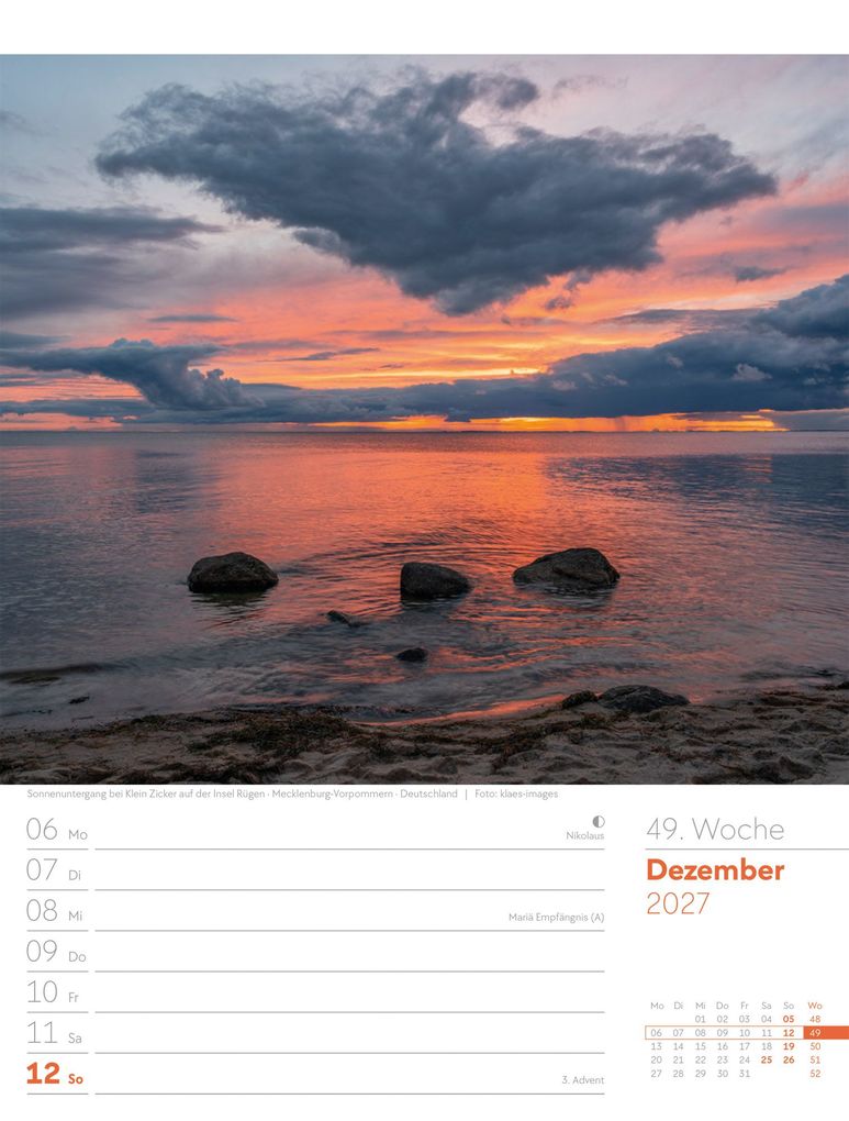 Weitere Ansicht: Am Meer Wochenplaner Kalender 2027 | Ackermann Kunstverlag GmbH