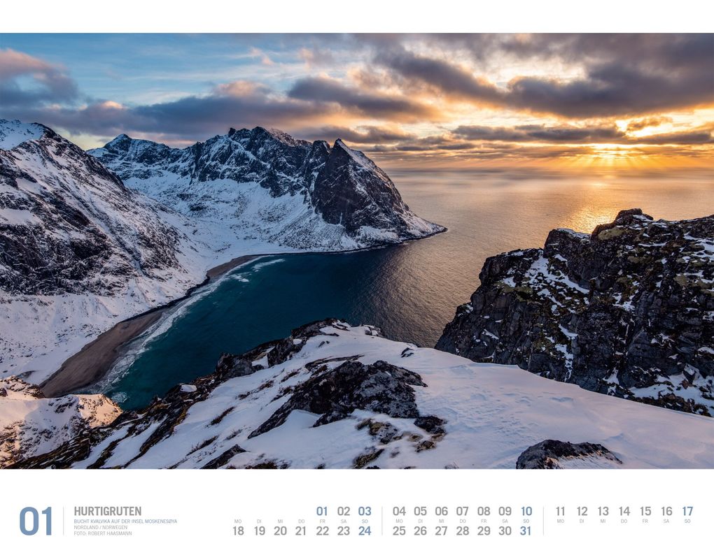 Weitere Ansicht: Hurtigruten Kalender 2027 | Unterwegs zwischen Bergen und Kirkenes | Ackermann Kunstverlag GmbH