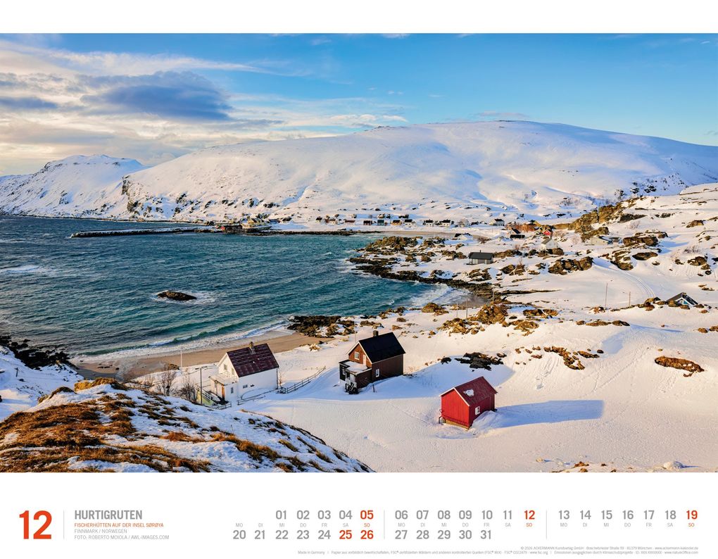 Weitere Ansicht: Hurtigruten Kalender 2027 | Unterwegs zwischen Bergen und Kirkenes | Ackermann Kunstverlag GmbH