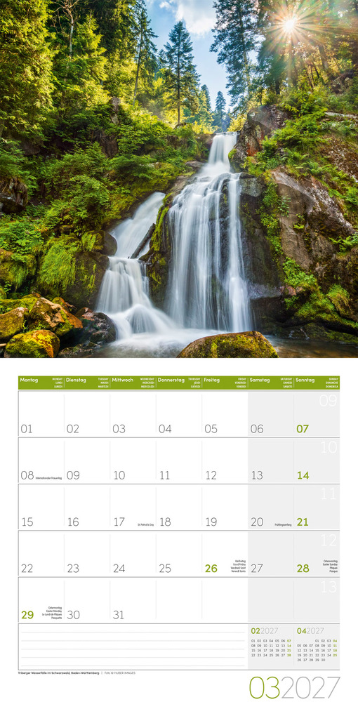 Weitere Ansicht: Naturwunder Deutschland Kalender 2027 - 30x30 - Art12 | Ackermann Kunstverlag GmbH