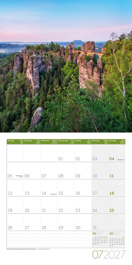 Weitere Ansicht: Naturwunder Deutschland Kalender 2027 - 30x30 - Art12 | Ackermann Kunstverlag GmbH