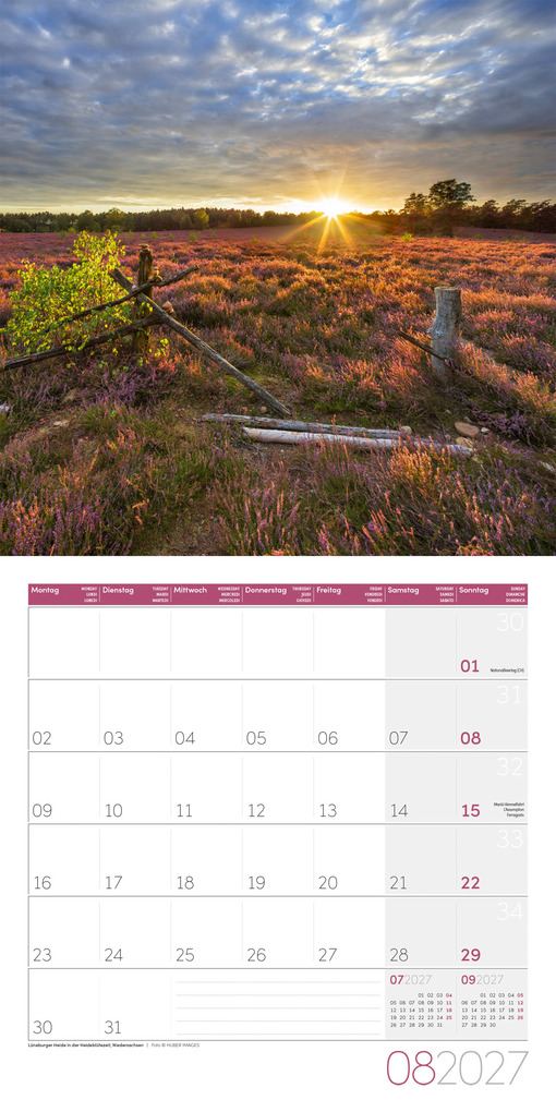 Weitere Ansicht: Naturwunder Deutschland Kalender 2027 - 30x30 - Art12 | Ackermann Kunstverlag GmbH