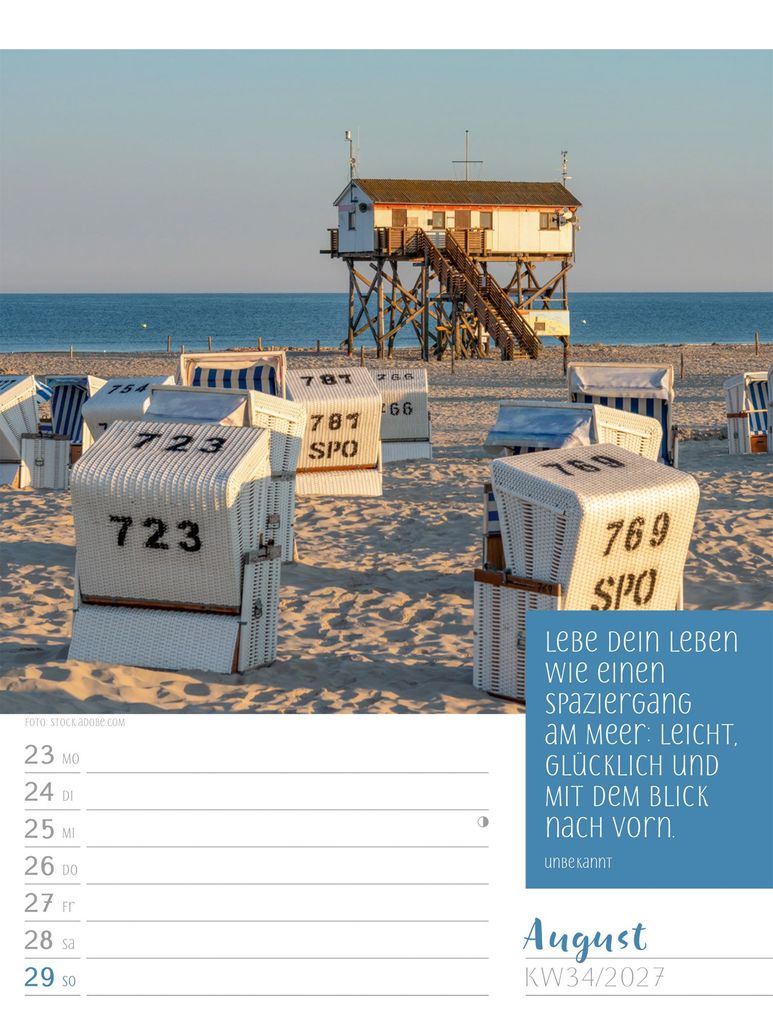 Weitere Ansicht: Augenblicke der Achtsamkeit Wochenplaner Kalender 2027 | Ackermann Kunstverlag GmbH