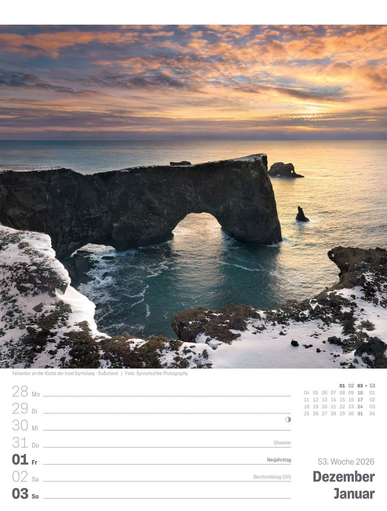 Weitere Ansicht: Island Wochenplaner Kalender 2027 | Die Insel aus Feuer und Eis | Ackermann Kunstverlag GmbH