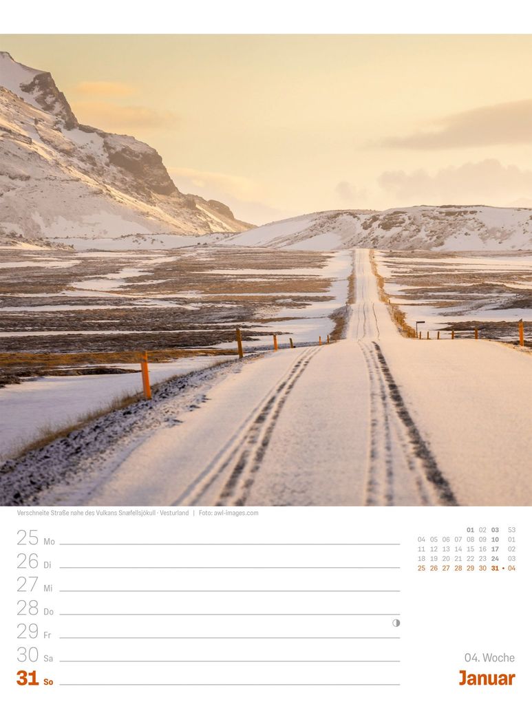 Weitere Ansicht: Island Wochenplaner Kalender 2027 | Die Insel aus Feuer und Eis | Ackermann Kunstverlag GmbH