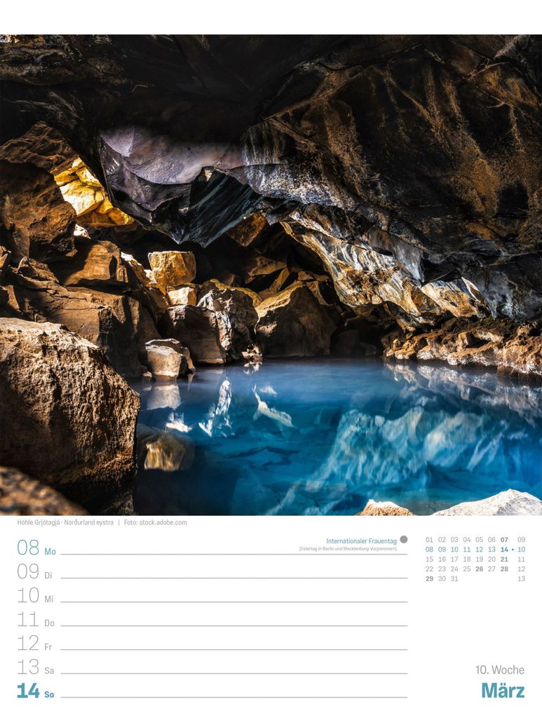 Weitere Ansicht: Island Wochenplaner Kalender 2027 | Die Insel aus Feuer und Eis | Ackermann Kunstverlag GmbH