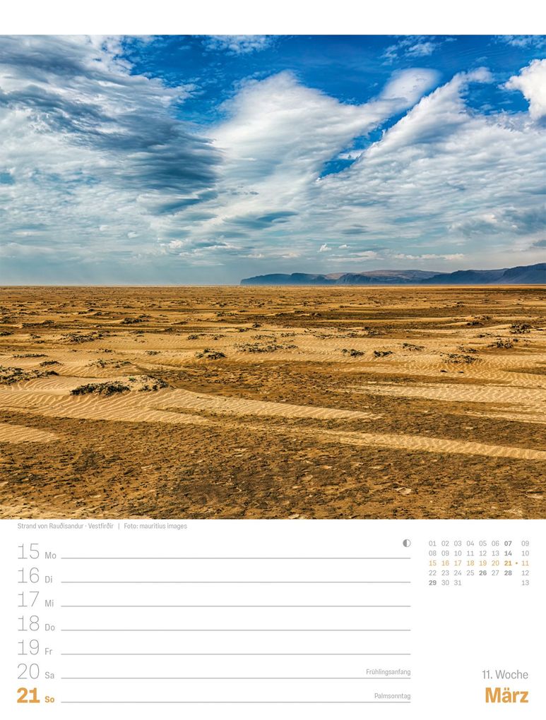 Weitere Ansicht: Island Wochenplaner Kalender 2027 | Die Insel aus Feuer und Eis | Ackermann Kunstverlag GmbH