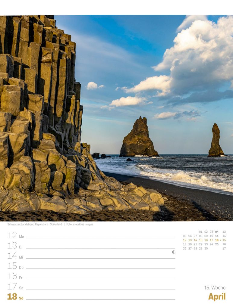 Weitere Ansicht: Island Wochenplaner Kalender 2027 | Die Insel aus Feuer und Eis | Ackermann Kunstverlag GmbH