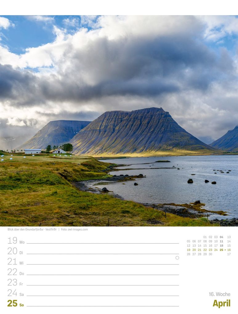 Weitere Ansicht: Island Wochenplaner Kalender 2027 | Die Insel aus Feuer und Eis | Ackermann Kunstverlag GmbH